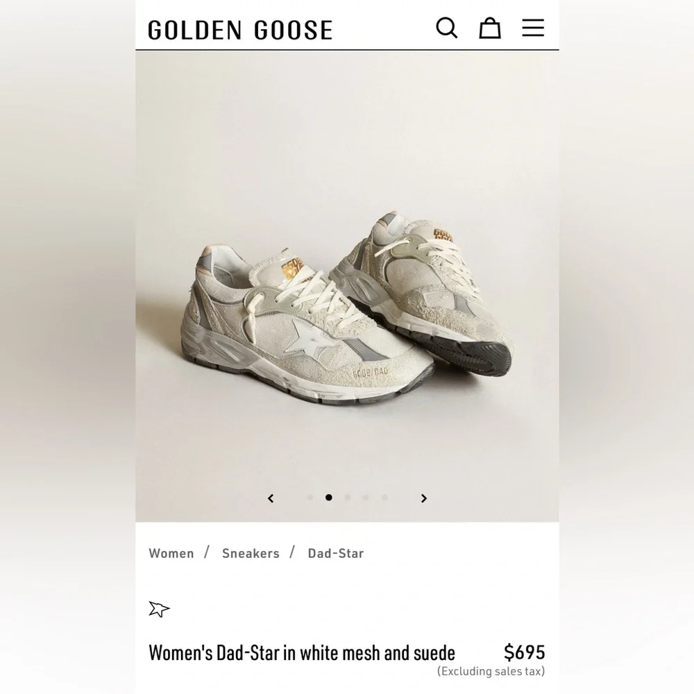 Authentic Almost New Men’s Dad Star Golden Goose Sneaker - Picture 2 of 7